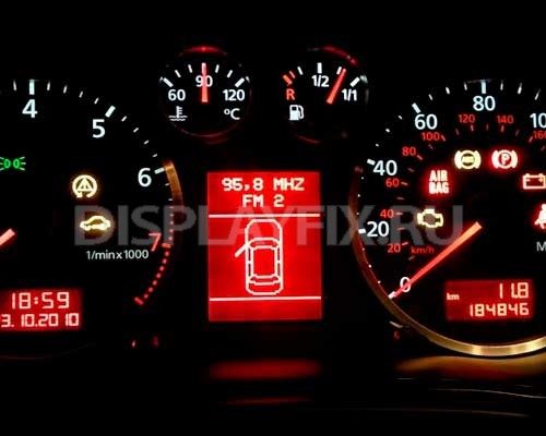  Ремонт монитора панели приборов - Audi A3 8L